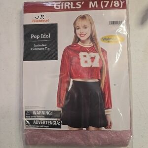 Way to Celebrate Pop Idol Costume Top Dress Up Girls Med  Size 7/8 Taylor Swift